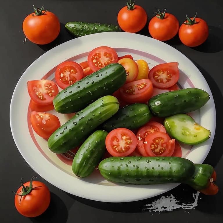 солёные огурцы и помидоры