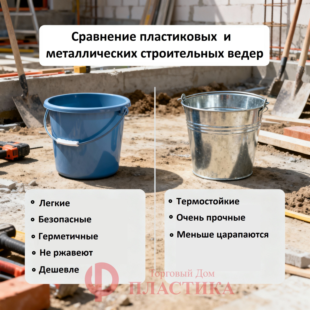 сравнение пластиковых и металлических ведер сравнение пластиковых и металлических ведер