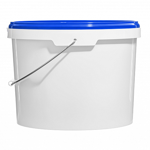 пластиковое ведро jet 110 (11,3 л) металл. ручка, синяя крышка