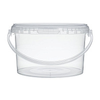 прозрачное ведро 2,6 л пластиковое
