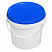 пластиковое ведро jetb 365 (0,365 л) с синей крышкой