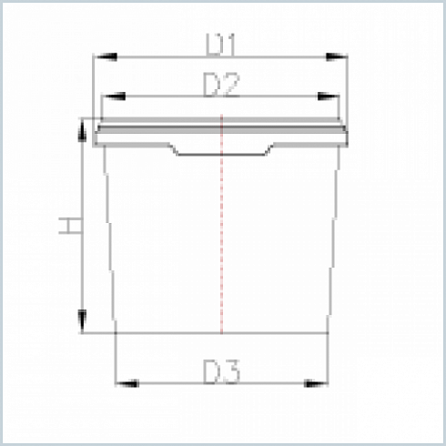 пластиковое ведро круглое jet 56 (5,7 л) с металлической ручкой