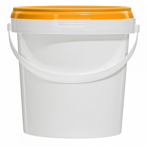 пластиковое ведро jetb 850 (0,85 л) с оранжевой крышкой