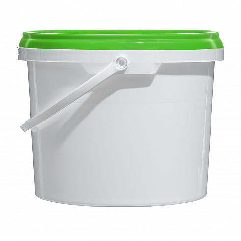 пластиковое ведро jet 34 (3,4 л) с зеленой крышкой