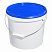 пластиковое ведро jet 150 (15,9 л) металл. ручка, синяя крышка