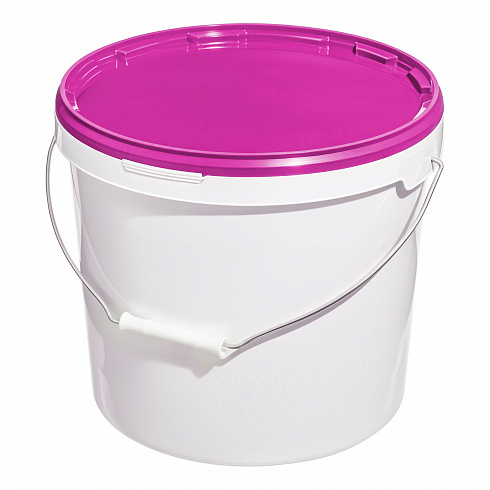 пластиковое ведро jet 150 (15,9 л) металл. ручка, фиолетовая крышка