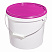 пластиковое ведро jet 150 (15,9 л) металл. ручка, фиолетовая крышка