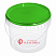 прозрачное ведро 2,3 л с зеленой крышкой