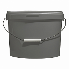 пластиковое ведро техническое jet 110 (11,3 л) серое, металл. ручка
