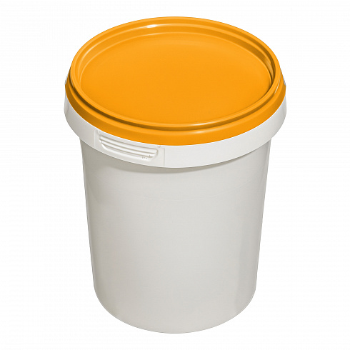 пластиковая банка (стакан) jetb 520 (0,520 л) с оранжевой крышкой