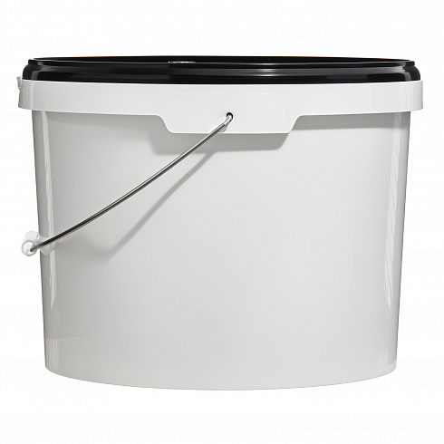 пластиковое ведро jet 110 (11,3 л) металл. ручка, черная крышка