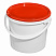 пластиковое ведро jet 56 (5,7 л) с красной крышкой