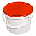 пластиковое ведро jet 23 (2,3 л) с красной крышкой