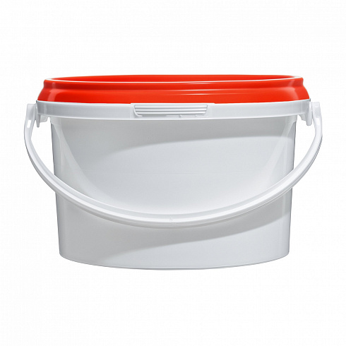 пластиковое ведро jet 25 (2,6 л) с красной крышкой
