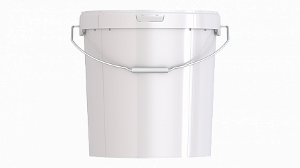 пластиковое ведро круглое jet 210 (21,3 л) с металлической ручкой