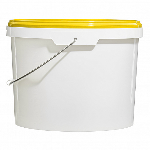 пластиковое ведро jet 125 (13,2 л) с желтой крышкой