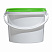 пластиковое ведро jet 34 (3,4 л) с зеленой крышкой