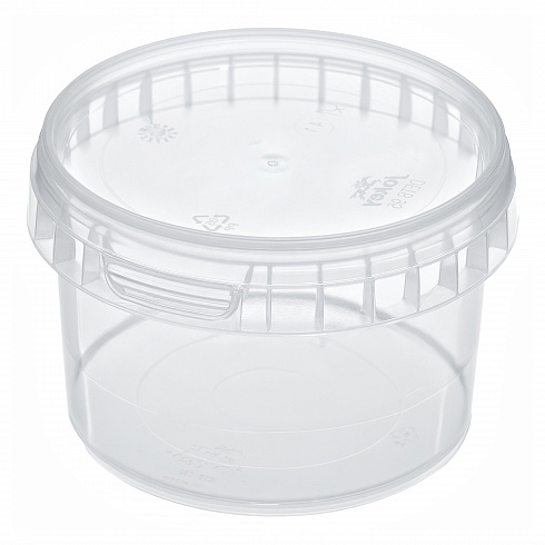пластиковая банка с крышкой jetb 280 (0,28 л) пищевая круглая