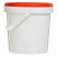 пластиковое ведро jetb 12 (1,2 л) с красной крышкой