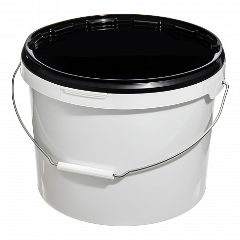 пластиковое ведро jet 125 (13,2 л) с черной крышкой