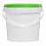 пластиковое ведро jetb 365 (0,365 л) с зеленой крышкой