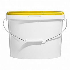 пластиковое ведро jet 110 (11,3 л) металл. ручка, желтая крышка