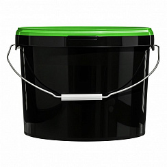 ведро техническое jet 110 (11,3 л) металл. ручка, зеленая крышка