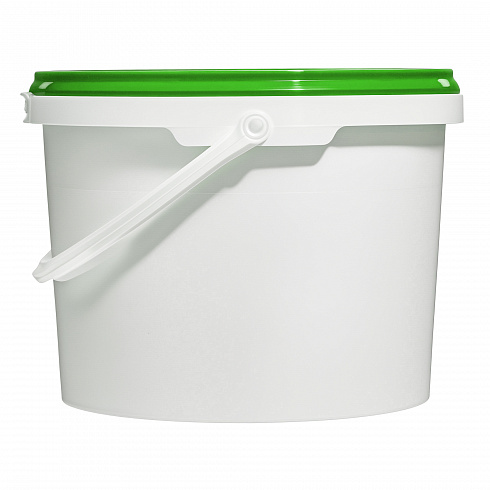 пластиковое ведро jet 23 (2,3 л) с зеленой крышкой