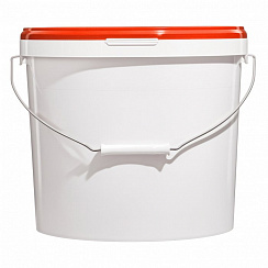 пластиковое ведро jet 150 (15,9 л) металл. ручка, красная крышка