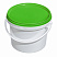 пластиковое ведро jet 34 (3,4 л) с зеленой крышкой