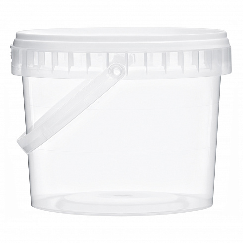 прозрачное ведро 2,3 л пластиковое