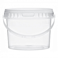 прозрачное ведро 2,3 л пластиковое