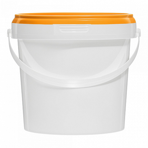 пластиковое ведро jetb 365 (0,365 л) с оранжевой крышкой
