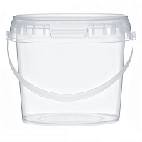 прозрачное ведро 0,365 л из пластика
