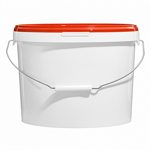 пластиковое ведро jet 110 (11,3 л) металл. ручка, красная крышка