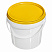 пластиковое ведро jetb 365 (0,365 л) с желтой крышкой