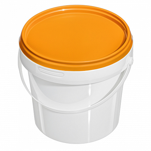 пластиковое ведро jetb 365 (0,365 л) с оранжевой крышкой