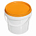 пластиковое ведро jetb 365 (0,365 л) с оранжевой крышкой