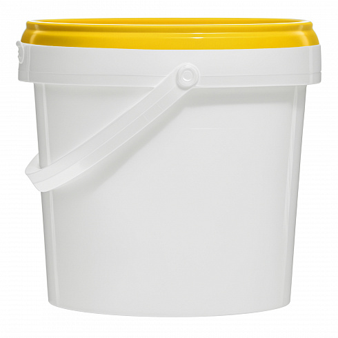 пластиковое ведро jetb 365 (0,365 л) с желтой крышкой