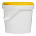 пластиковое ведро jetb 365 (0,365 л) с желтой крышкой
