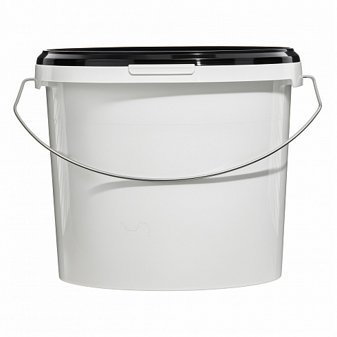 пластиковое ведро jet 56 (5,7 л) металл. ручка, черная крышка