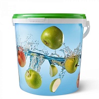 дачное ведро 10 литров, декорированное этикеткой (яблоки)