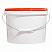 пластиковое ведро jet 125 (13,2 л) с красной крышкой
