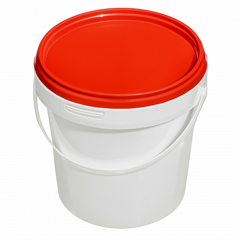 пластиковое ведро jetb 12 (1,2 л) с красной крышкой