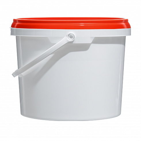 пластиковое ведро jet 34 (3,4 л) с красной крышкой