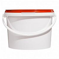 пластиковое ведро jet 30 (3 л) с красной крышкой