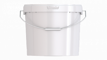 пластиковое ведро круглое jet 38 (3,9 л) c металлической ручкой