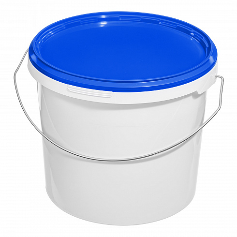 пластиковое ведро jet 56 (5,7 л) металл. ручка, синяя крышка