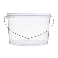 прозрачное ведро 5,8 л овальное
