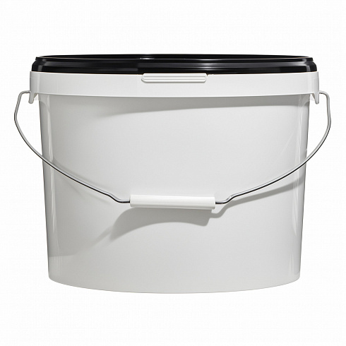 пластиковое ведро jet 110 (11,3 л) металл. ручка, черная крышка